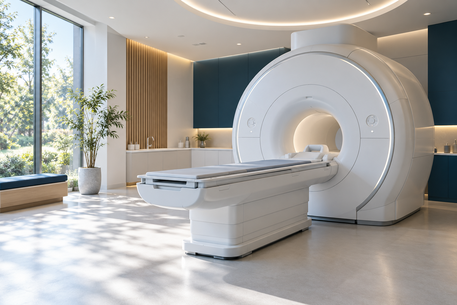 Illustrative modern medical imaging room